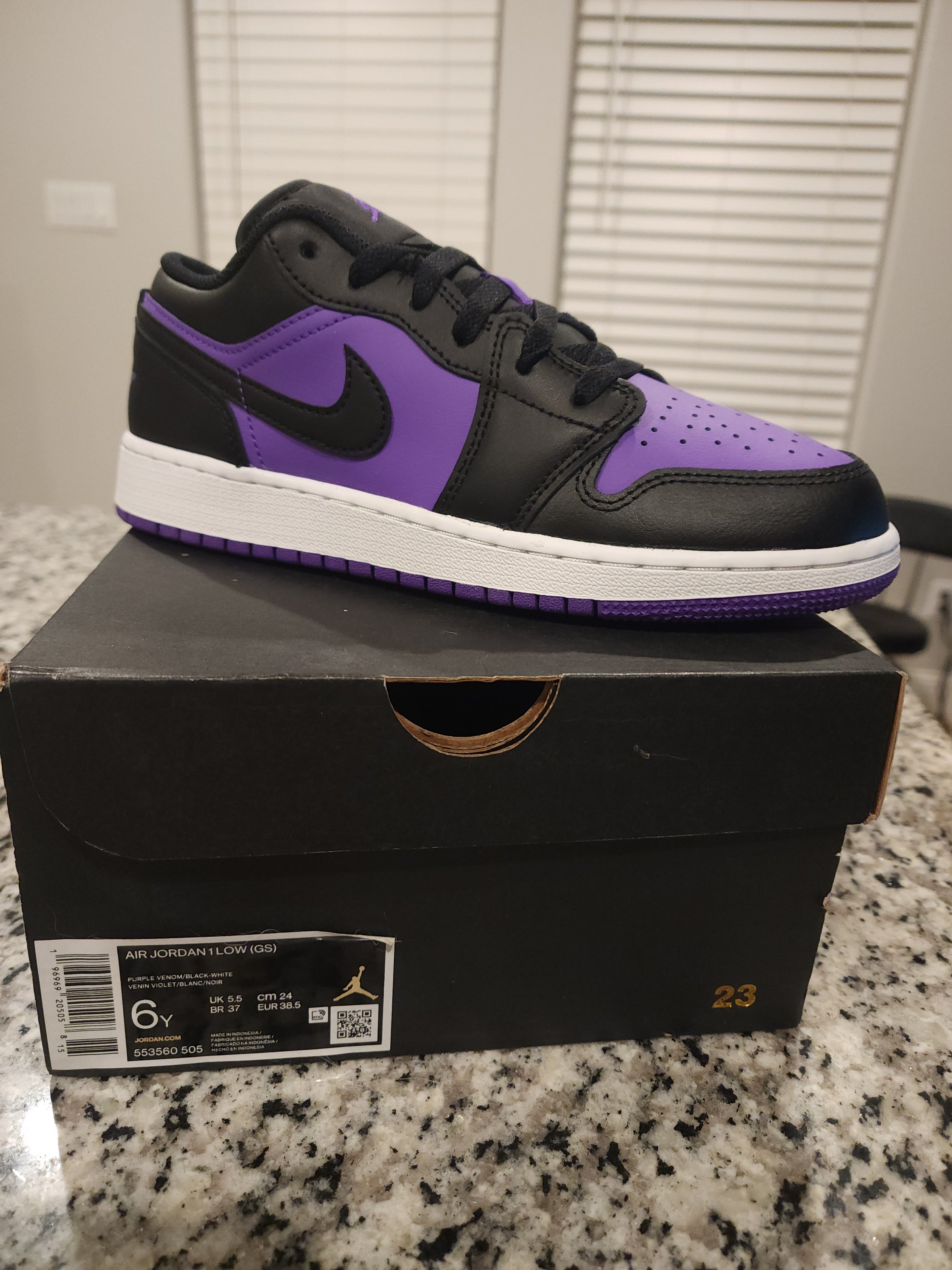 Jordan Low Purple Venom Available In-store Only Pair